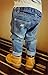 EMAOR Unisex Kids Baby Elastic Waist Ripped Holes Denim Pants Jeans Blue, US 18M