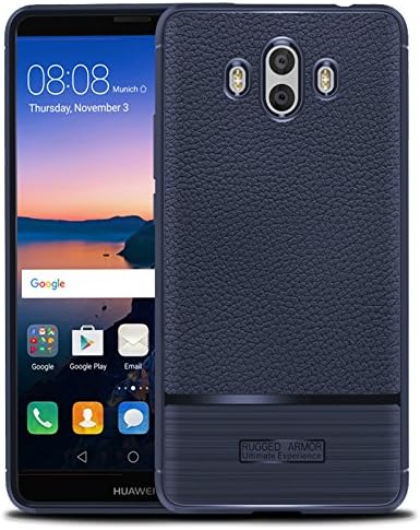 Huawei Mate 10 Pro Case,Premium Flexible TPU Rubber Slim Fit Case Scratch Resistance Shockproof Protective Back Cover for Huawei Mate 10 Pro (Blue)
