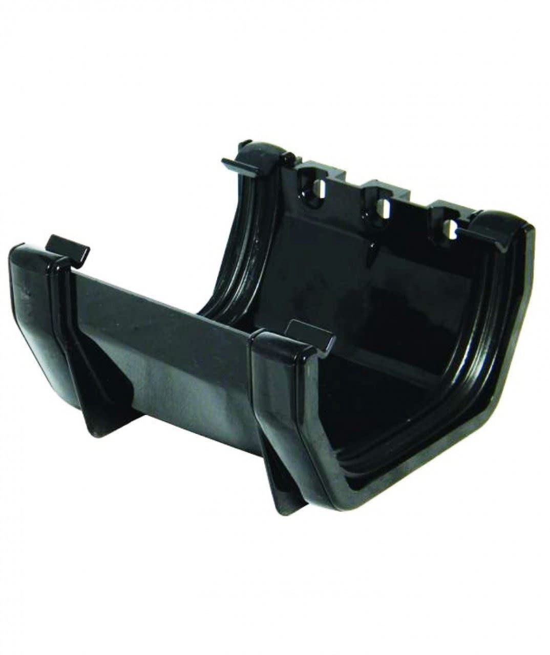 FLOPLAST 114mm Square Union Gutter Bracket - Black - Pack of 2