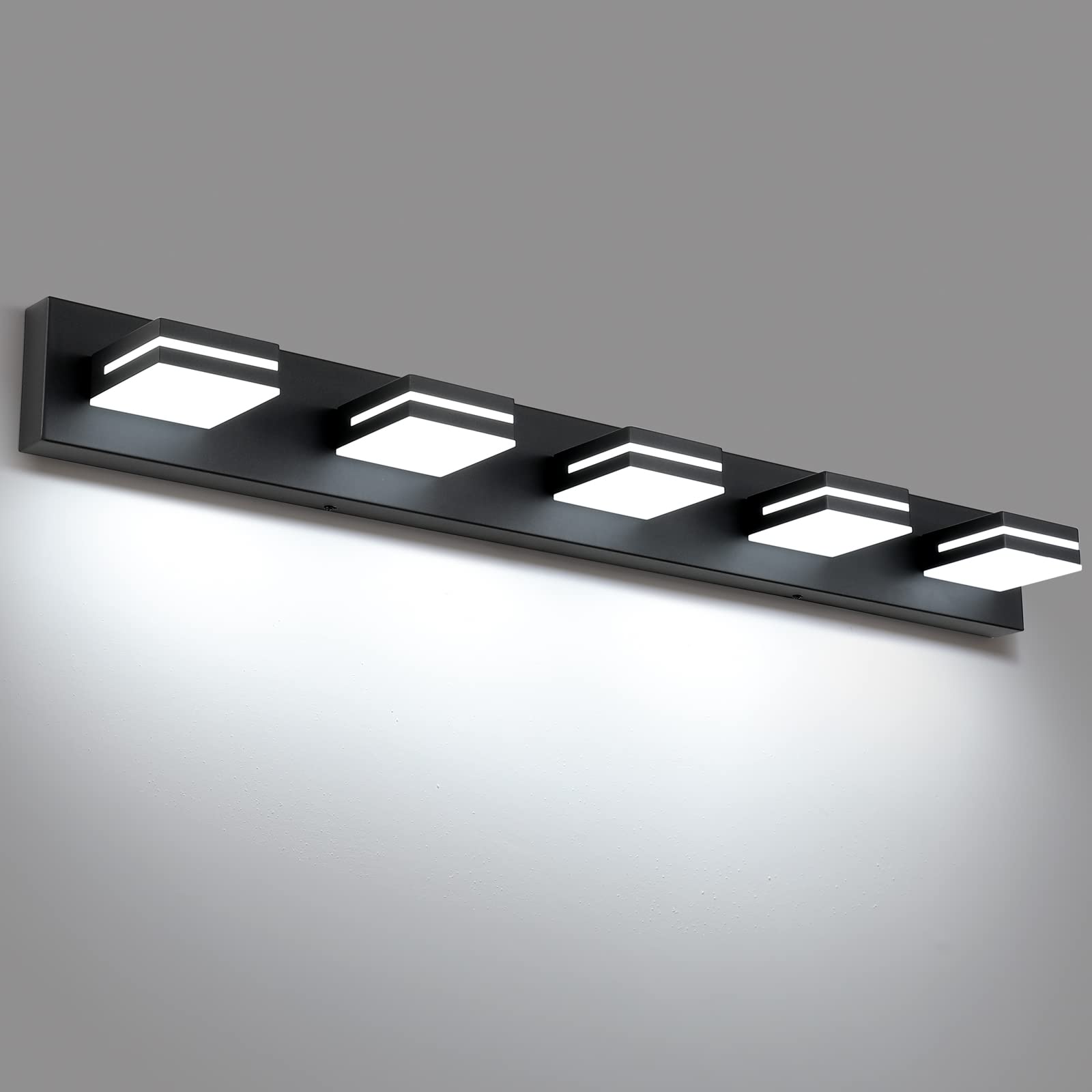 SineRise LED Modern Bathroom Vanity Light Fixtures (5-Light, 40-Inch ...