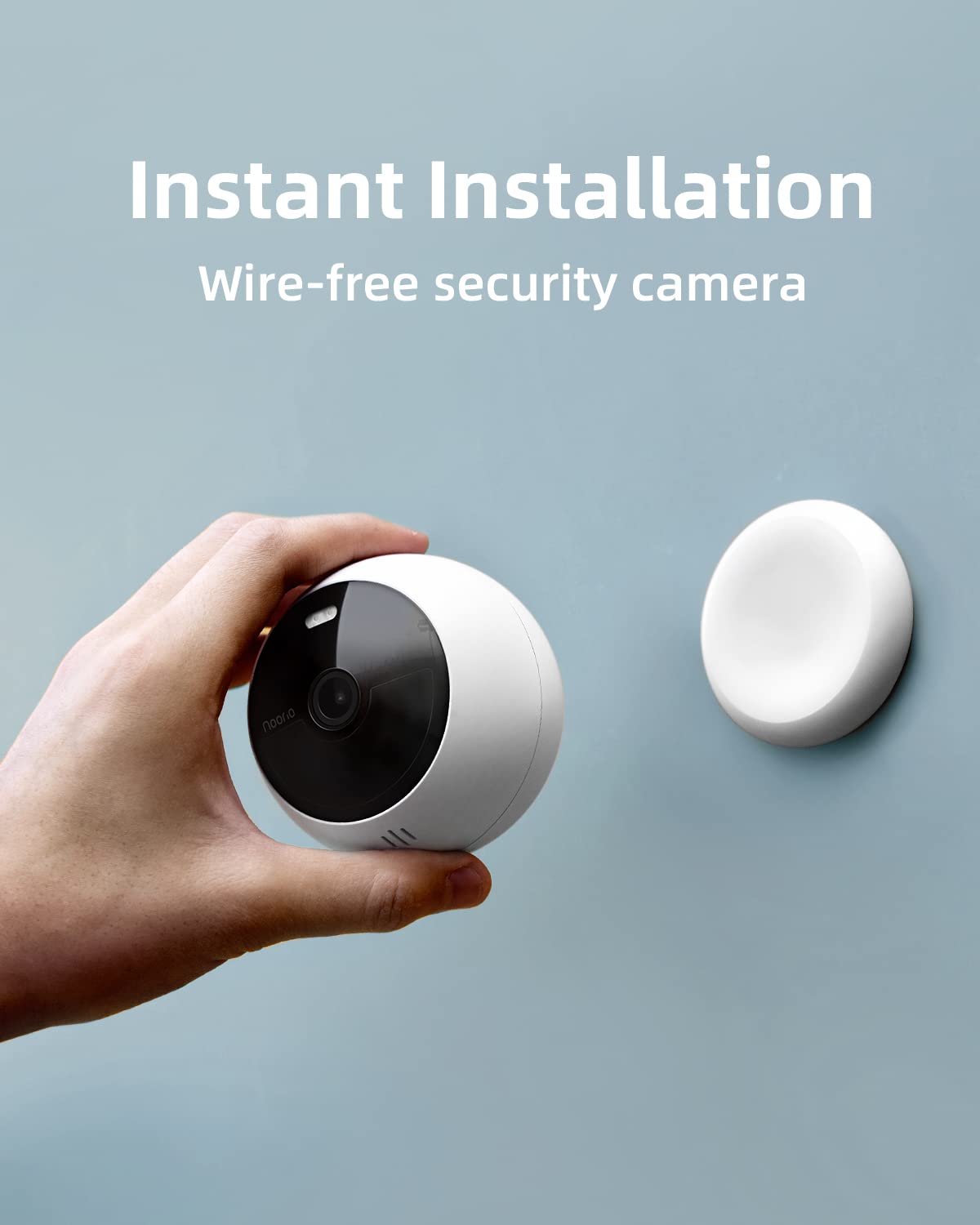 Noorio Home Security System with B200 1080p Wireless Security Camera x1, Solar Panel x1, AI Motion Detection WiFi Indoor Camera, Color Night Vision, 2-Way Talk, Compatible with Alexa