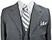 Boys Pinstripe Suit in Grey with Matching Tie Size 8