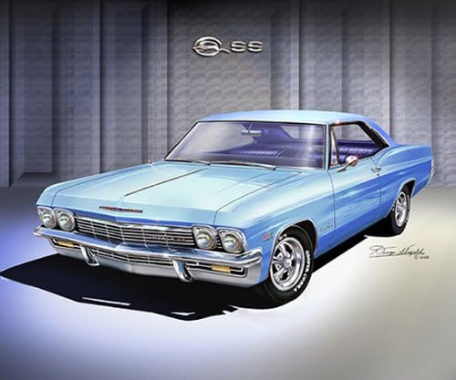 1965 CHEVORLET IMPALA SS - ART PRINT POSTER BY ARTIST DANNY WHITFIELD - SIZE 16 X 20