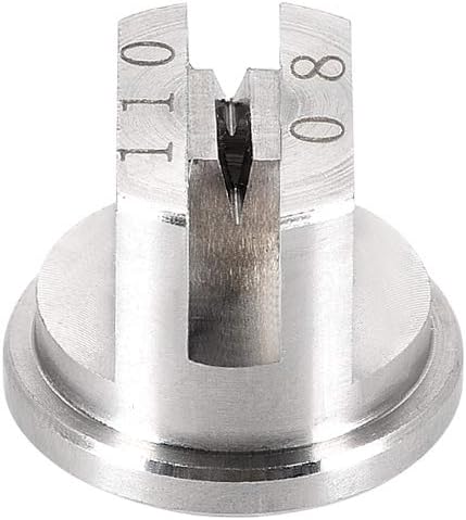 sourcing map Flat Fan Spray Tip, 110 Degree Stainless Steel Nozzle (1.8mm Orifice Diameter), 110 Degree (1.8mm Orifice Dia)