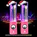 SoundSOUL Dancing Water Speakers LED Speakers Water Fountain Speakers (Pink)