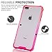 BAISRKE Clear Case for iPhone 7 Plus, Slim Shock Absorption Protective Case Soft TPU Bumper & Hard Plastic Back Cover Phone Cases for iPhone 7 Plus / 8 Plus 5.5 inch - Red Pink Gradient