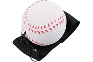 Jowxsx White Wrist Return Ball, 2.36 Inch Sports Wrist Balls on a String, Rubber Rebound Bouncy Wristband Balls on Elastic String Sports Reaction for Wrist Exercise or Play (Tennis, Baseball)