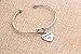 FEELMEM Godmother Bangle Bracelet,Goddaughter Bangle Bracelet,Baptism Gift for Godmothers/Goddaughters(Godmother charm-Silver)