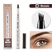 Tattoo Eyebrow Pen Waterproof Ink Gel Tint with Four Tips, Long Lasting Smudge-Proof Natural Hair-Like Defined Browns All Day (Brown)