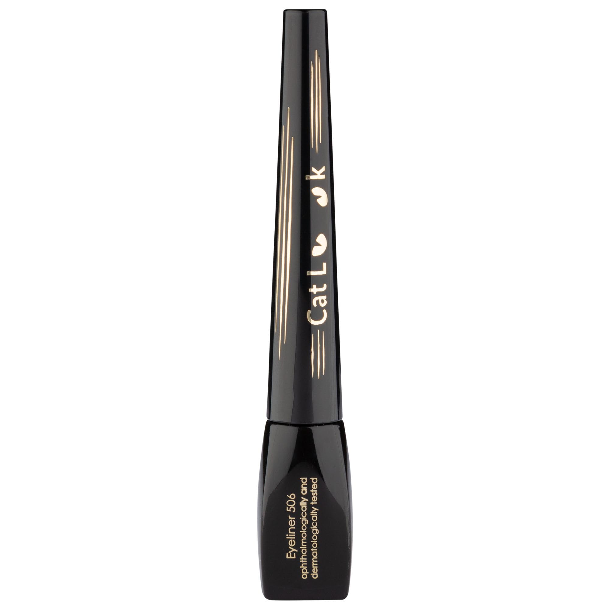 IMPALA | Black Eyeliner 506 Cat Look | Fine tip Professional finish | Easy application, precise finish | Liquid eyeliner | Tattoo effect makeup
