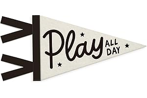 SJDFCSA Playroom Decor, Play All Day Wall Hanging Pennant Flag Banner, Play Room Wall Decorations for Kids Boys Toddler Nursery Room Bedroom Playroom Decor