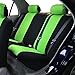 FH Group Car Seat Covers Rear Solid Bench Car Seat Cover Flat Cloth Green Black Full Set Seat Covers Universal Fit Car Seat Protector for Vans Car Truck and SUV Interior Accessories Van Seat Covers