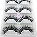 Luxurious Mink Fur 3D False Eyelash LASGOOS Design Natural Messy Thick Long Volume 100% Siberian Fluffy Light Weight Fake Eyelashes Makeup Multi-pack 5 Pairs/Box (A06)