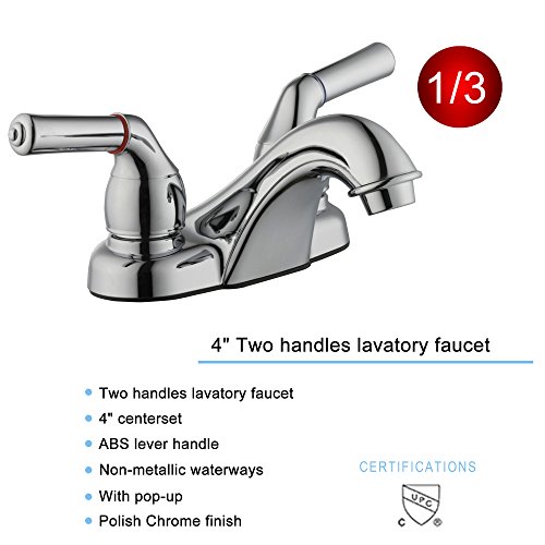 PIH RV Faucet Gift Package w/Two handle High Arc Swivel Kitchen Faucet, Lavatory Bathroom Faucet, and Showering Faucet Unit, Polish Chrome