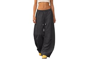 Womens Wide Leg Sweatpants Baggy Lounge Travel Pants Fashion Elastic Waisted Outfits 2026 Joggers Clothes