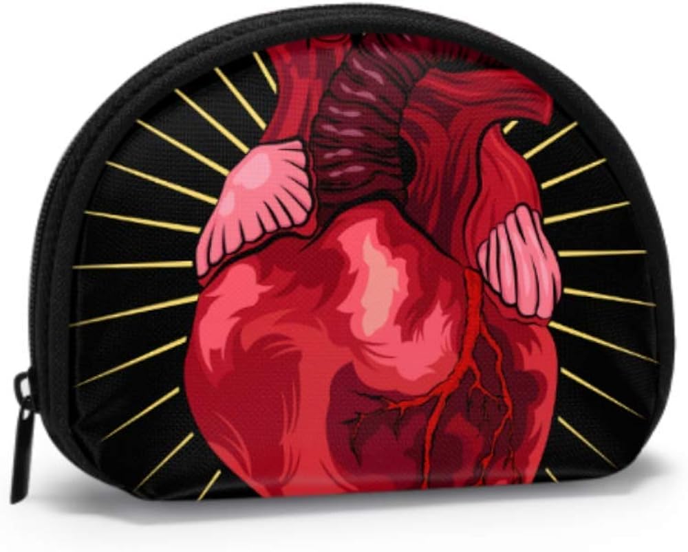 Coin Pouch Purse Scary Human Anatomy Heart Funny Coin