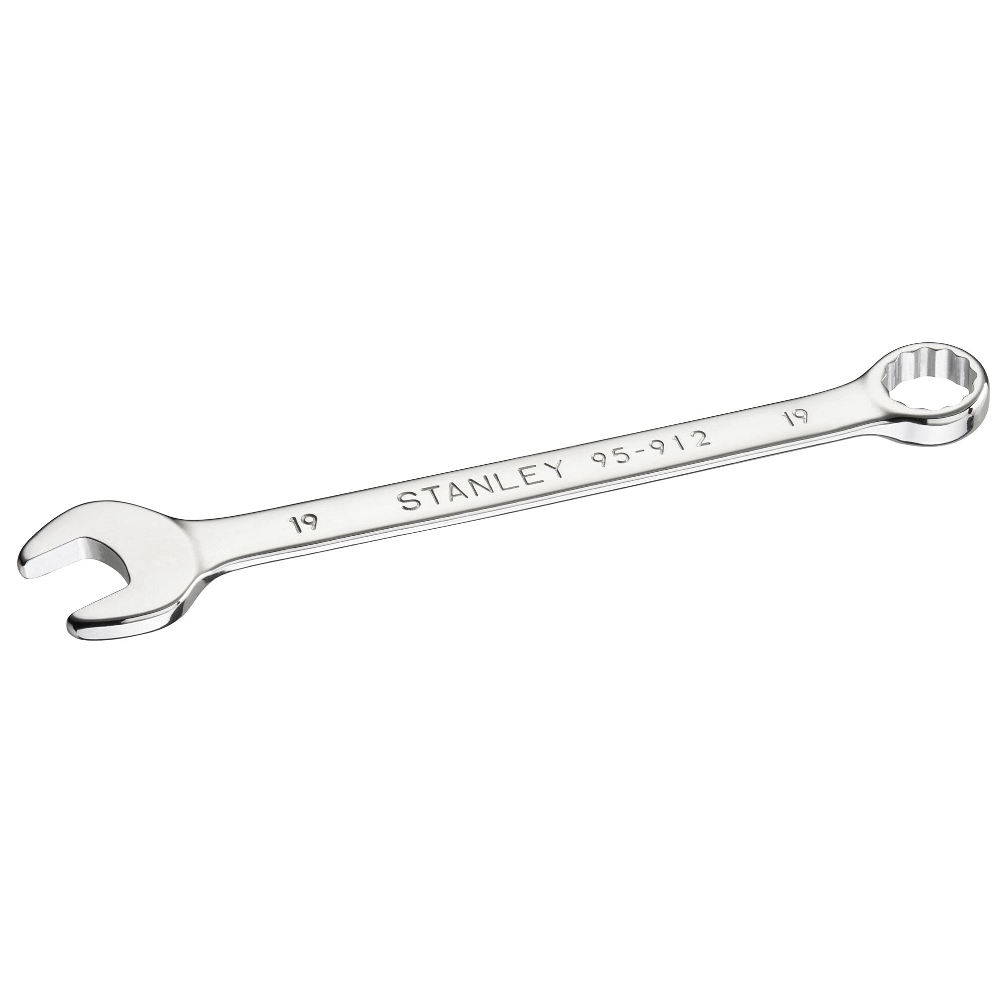 Stanley Combination Spanner STMT95912-0 (19 mm, 12-Point, 15 Degree Offset Head for Better Accessibility, Without Ratchet), Steel
