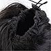 Yoption New Clip in Ponytail Bun Scrunchie Drawstring Hair Extension Synthetic Hairpiece (Black)
