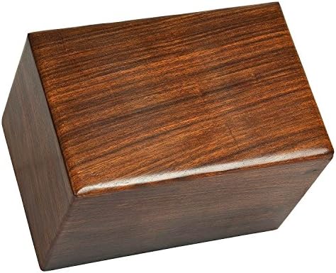 STAR INDIA CRAFT Urns for Human Ashes Adult, Rosewood Cremation Urns for Ashes, Hand Engraved Funeral Urns Box, Pet Urns for Dogs Ashes, Saint Jackson Wooden Urn (Plain, X-tra Large - 315 Cu/in)