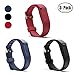 Hotodeal 3PCS Replacement Bands Compatible with Fitbit Flex,Colorful Band Design with Adjustable Metal Clasp,Fashion Silicone Wristband Accessory, Pack of 3