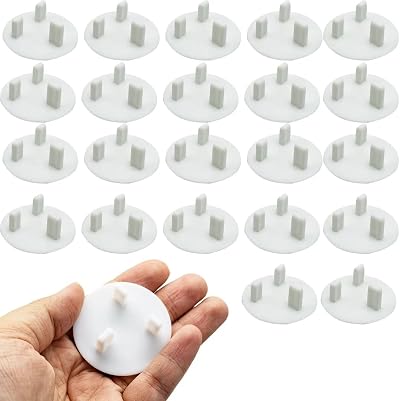 SZXMDKH 22 Pack UK Plug Socket Covers White Child Safety Protectors Cast ABS