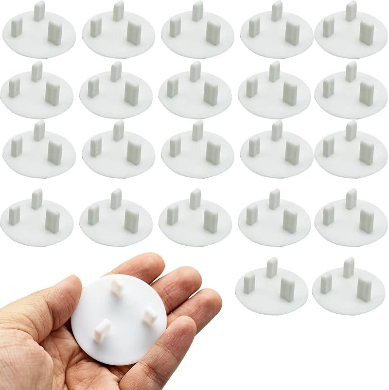 SZXMDKH 22 Pack UK Plug Socket Covers White Child Safety Protectors Cast ABS