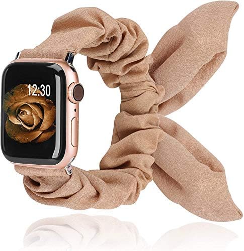 TOYOUTHS Apple Watch バンド シュシュ 38mm 40ｍｍ アップルウォッチ バンド 交換ベルト おしゃれ レディース 杏色 S