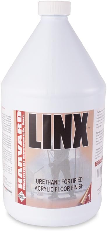 Harvard Chemical 3500 Linx 22 Percent Urethane Fortified Acrylic Floor Finish, Slight Ammonia Fragrance, 1 Gallon Bottle (Case of 4)