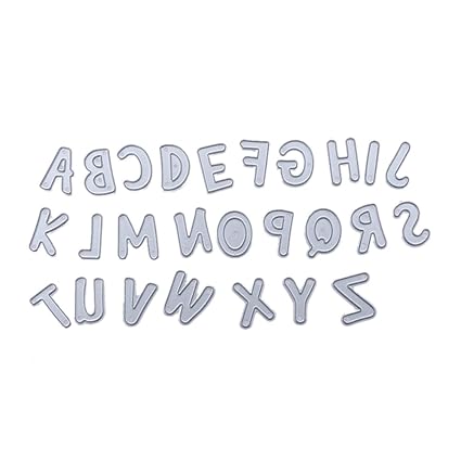 Rrimin English Letter DIY Metal Embroidery Craft Stencil Cutting Die (No.7)