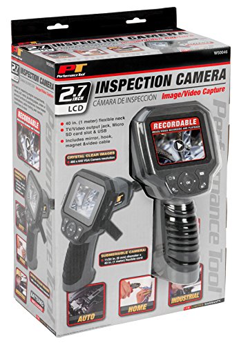 Performance Tool W50046 2.7" LCD Borescope Inspection Camera With Waterproof Snake