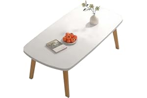 Collapsible Wooden Coffee Table, 31.5" Foldable Laptop Desk with Storage, Space-Saving Modern Design for Small Spaces, Home O