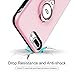 ICONFLANG iPhone 8 Plus Case, iPhone 7 Plus Case, 360 Degree Rotating Ring Kickstand Case Shockproof Impact Protection [Support Magnetic Car Mount Case] for iPhone 8 Plus / 7 Plus (2018) - Pink
