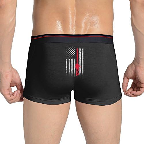 American Flag Scuba Diving Men Cotton Underwear Black Stretch Trunks Boxer Briefs XXL