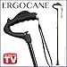 As Seen On TV Ergocane By Ergoactives. Fully-adjustable Ergonomic Cane (Black/Glossy)