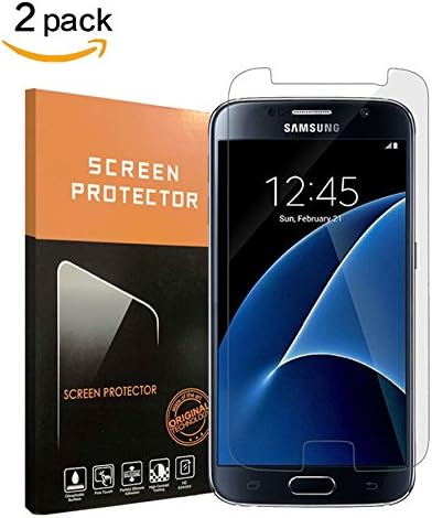 Galaxy S7 Tempered Glass Screen Protector , Thierfy [2Pack] HD Screen Protector [9H Hardness] [Anti-Fingerprint] [ Bubble Free] [Scratch Proof] Screen Protector for Samsung Galaxy S7