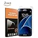 For Galaxy S7 Tempered Glass Screen Protector [2-Pack], Abcalet [Bubble-Free][Anti-Scratch] Anti-Fingerprint 9H Hardness Ultra HD Clear Film [Case-Friendly] Screen for Samsung Galaxy S7 Clear