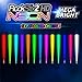 Pair Of LIGHT UP DRUMSTICKS by ROCKSTIX: 2 HD BRIGHTER NEON COLOR CHANGE, MEGA BRIGHT - LED LIGHT UP DRUMSTICKS