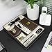 Baoyun Leather Nightstand Organizer for Men, Mens Valet Tray and Dresser Top Caddy for Watch Phone Jewelry Key Wallet 6 Compartments Mens Dresser Organizer Tray(Brown)