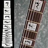 Fretboard Markers Inlay Sticker Decals for Guitar & Bass - Girls in Block