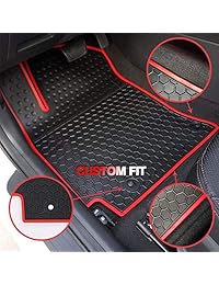 HD Mart   Alfombrillas de goma para el suelo del coche, modelo Tesla 3 2017 2018, ajuste personalizado, color negro