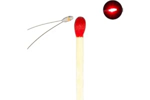 LUNENG 20 Pcs Micro LED, Tiny Led Lights for Crafts, Red Mini LED, SMD led 0603, Soldered Micro Litz Wired Leads, Multi-Resistor, Suitable Used in Any Small Model, Cosplay, Tight Space Lighting