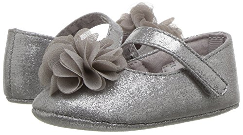 Baby Deer Girls' 02-4746 Mary Jane Flat, Silver, 3 Child US Infant