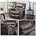 Harper&Bright Designs Smoky Brown Wilshire Series Heavy-Duty Power Lift Recliner Chair, Built-in Remote and 2 Castors,