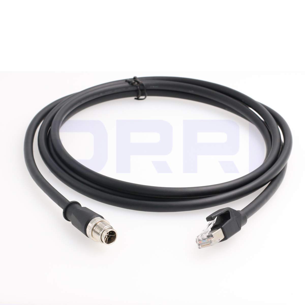 DRRI M12 X-Coded 8 Pole to RJ45 Ethernet Cable for Cognex Cameras Industrial Network Applications (5M) — image 1