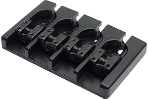 Hipshot Brass A-Style Bass Bridge Mount 1 - No String Through Black