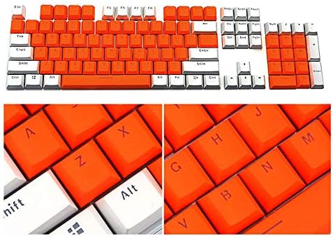 Coersd Translucent Double Shot PBT 104 KeyCaps Backlit for Cherry MX Keyboard Switch keycaps (C)