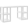 Ameriwood Home Parsons Double Pedestal Computer Desk, White