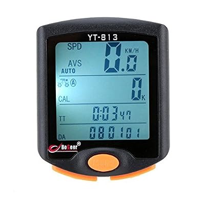 EZYoutdoor Bike Speedometer Wired Bicycle Computer Waterproof Multifunction Cycling Speedometer Waterproof 4 Line Display Backlit Bike Speedometer