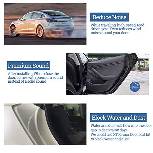 XTechnor Tesla Model 3 Door Seal Kit Soundproof Strip Weather Stripping