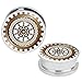 BodyJ4You Screw Fit Plugs Kit Stainless Steel Plugs 2G-12mm (6 Pieces)